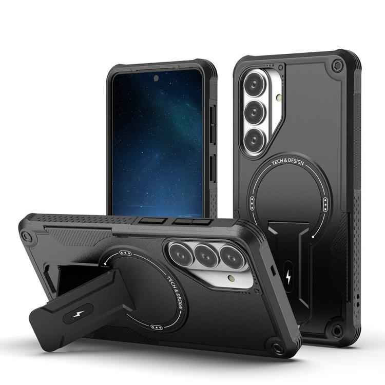 Armor MagSafe Holder PC Hybrid TPU Phone Case, For Samsung Galaxy S26+ 5G, For Samsung Galaxy S26 Ultra 5G, For Samsung Galaxy S26 5G, For Samsung Galaxy S25 Edge 5G, For Samsung Galaxy S24 5G / S25 5G, For Samsung Galaxy S24+ 5G / S25+ 5G             ...