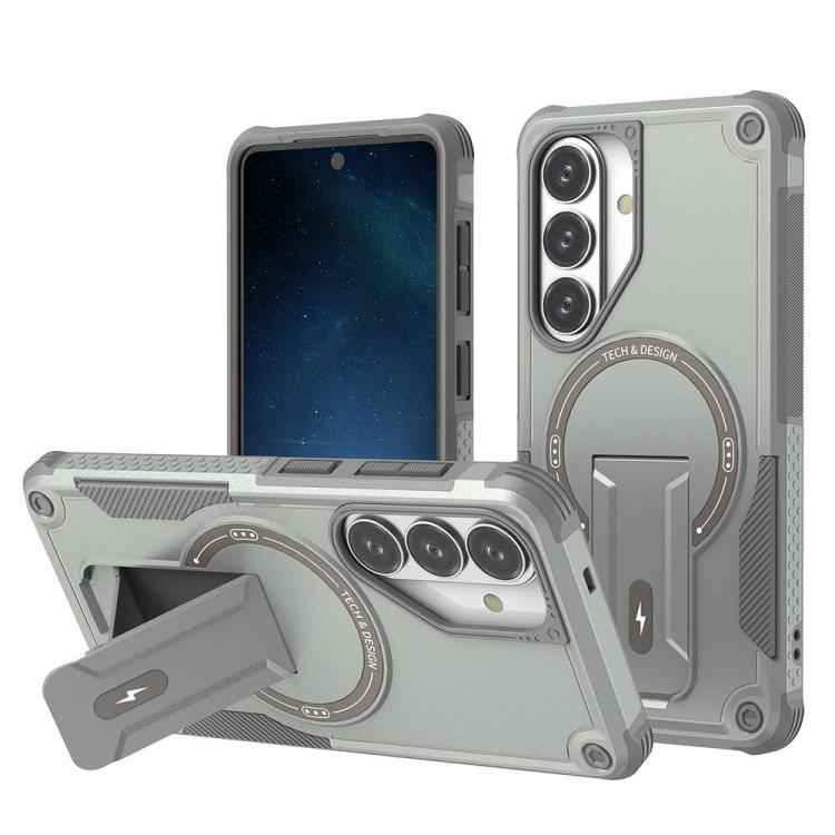 Armor MagSafe Holder PC Hybrid TPU Phone Case, For Samsung Galaxy S26+ 5G, For Samsung Galaxy S26 Ultra 5G, For Samsung Galaxy S26 5G, For Samsung Galaxy S25 Edge 5G, For Samsung Galaxy S24 5G / S25 5G, For Samsung Galaxy S24+ 5G / S25+ 5G             ...