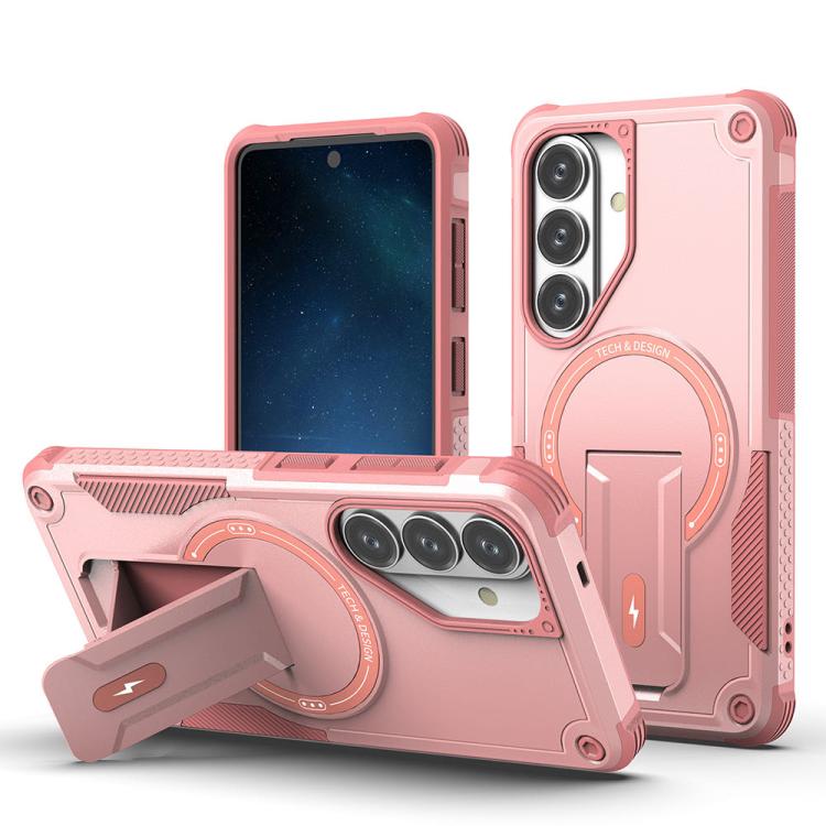 Armor MagSafe Holder PC Hybrid TPU Phone Case, For Samsung Galaxy S26+ 5G, For Samsung Galaxy S26 Ultra 5G, For Samsung Galaxy S26 5G, For Samsung Galaxy S25 Edge 5G, For Samsung Galaxy S24 5G / S25 5G, For Samsung Galaxy S24+ 5G / S25+ 5G             ...