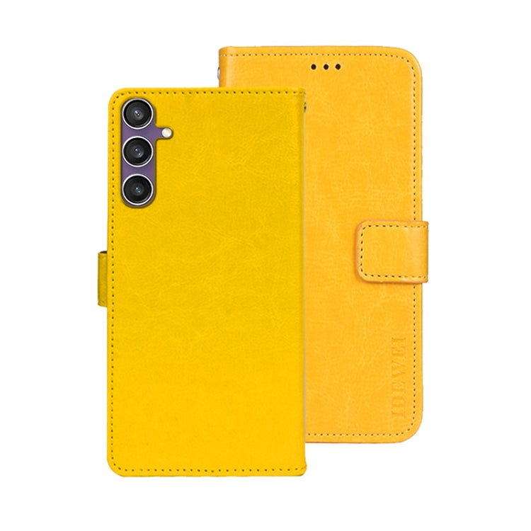 idewei Crazy Horse Texture Leather Phone Case, For Samsung Galaxy S25 Ultra 5G, For Samsung Galaxy S24 FE 5G