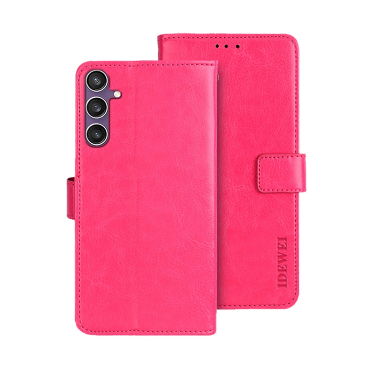 idewei Crazy Horse Texture Leather Phone Case, For Samsung Galaxy S25 Ultra 5G, For Samsung Galaxy S24 FE 5G
