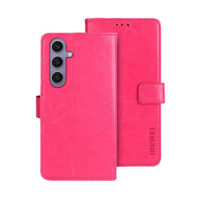 idewei Crazy Horse Texture Leather Phone Case, For Samsung Galaxy S25 FE 5G, For Samsung Galaxy A07 4G, For Samsung Galaxy A17 5G, For Samsung Galaxy S25 Edge 5G, For Samsung Galaxy S25 5G, For Samsung Galaxy S25+ 5G