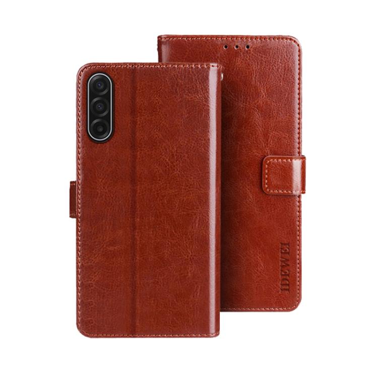 idewei Crazy Horse Texture Leather Phone Case, For Samsung Galaxy S25 FE 5G, For Samsung Galaxy A07 4G, For Samsung Galaxy A17 5G, For Samsung Galaxy S25 Edge 5G, For Samsung Galaxy S25 5G, For Samsung Galaxy S25+ 5G