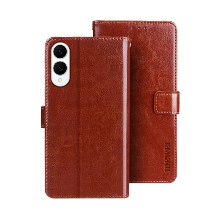 idewei Crazy Horse Texture Leather Phone Case, For Samsung Galaxy S25 FE 5G, For Samsung Galaxy A07 4G, For Samsung Galaxy A17 5G, For Samsung Galaxy S25 Edge 5G, For Samsung Galaxy S25 5G, For Samsung Galaxy S25+ 5G