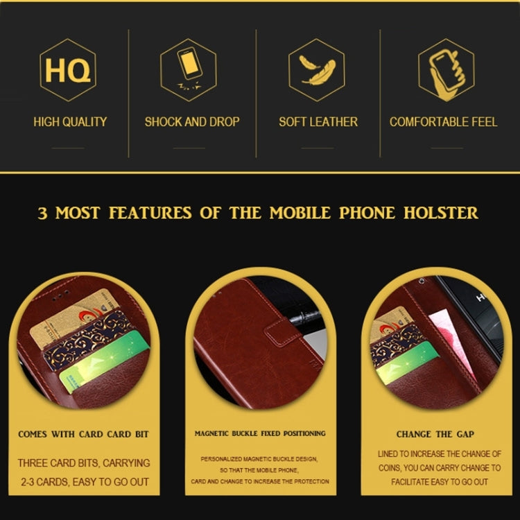 idewei Crazy Horse Texture Leather Phone Case, For Samsung Galaxy S25 Ultra 5G, For Samsung Galaxy S24 FE 5G