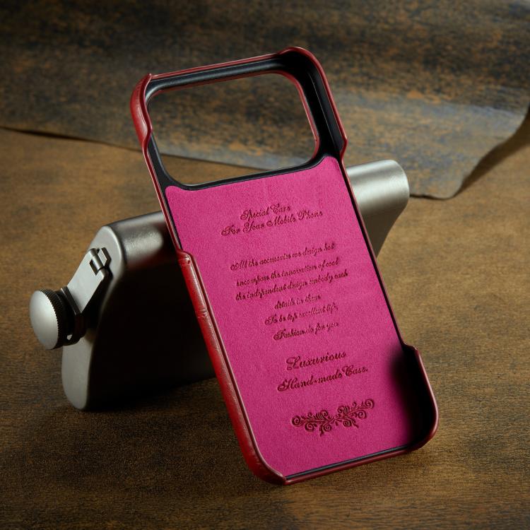 Fierre Shann Retro Oil Wax Texture Card Slots PU Leather Phone Case