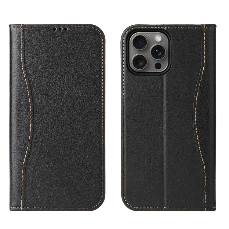 Fierre Shann Cowhide Leather Flip Leather Phone Case