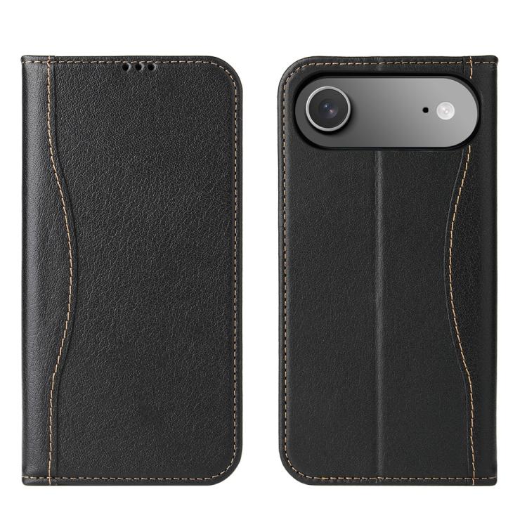 Fierre Shann Cowhide Leather Flip Leather Phone Case
