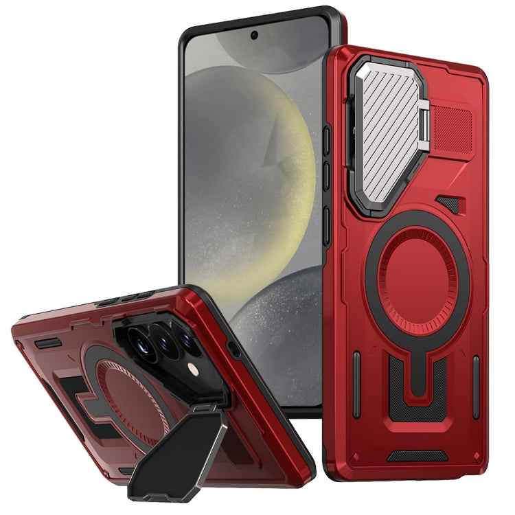 Shield Frame Holder MagSafe Phone Case, For Samsung Galaxy S26 Ultra 5G, For Samsung Galaxy S25 Edge 5G, For Samsung Galaxy S25 5G, For Samsung Galaxy S25+ 5G, For Samsung Galaxy S25 Ultra 5G, For Samsung Galaxy S24 FE 5G