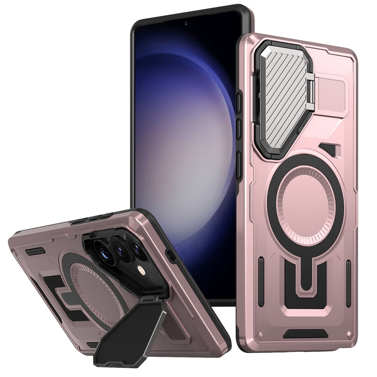 Shield Frame Holder MagSafe Phone Case, For Samsung Galaxy S24 Ultra 5G, For Samsung Galaxy S24+ 5G, For Samsung Galaxy S24 5G, For Samsung Galaxy S23 FE 5G, For Samsung Galaxy S23 Ultra 5G, For Samsung Galaxy S23+ 5G