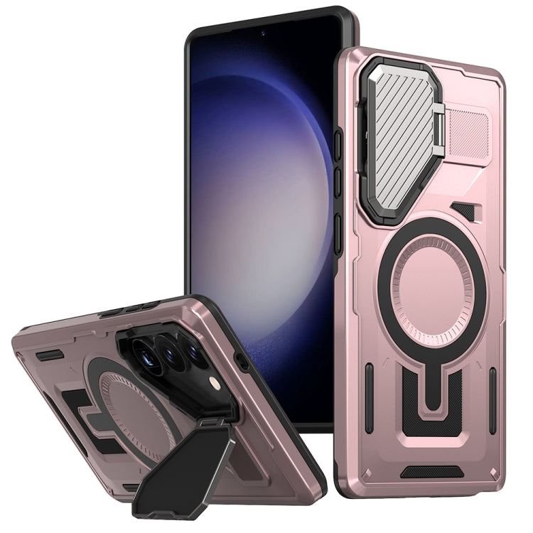 Shield Frame Holder MagSafe Phone Case, For Samsung Galaxy S24 Ultra 5G, For Samsung Galaxy S24+ 5G, For Samsung Galaxy S24 5G, For Samsung Galaxy S23 FE 5G, For Samsung Galaxy S23 Ultra 5G, For Samsung Galaxy S23+ 5G