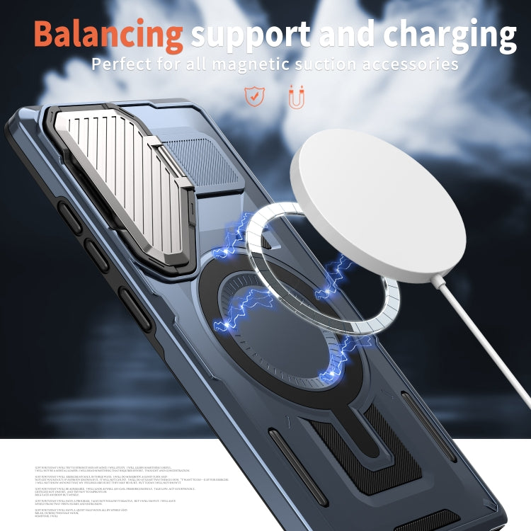 Shield Frame Holder MagSafe Phone Case, For Samsung Galaxy S24 Ultra 5G, For Samsung Galaxy S24+ 5G, For Samsung Galaxy S24 5G, For Samsung Galaxy S23 FE 5G, For Samsung Galaxy S23 Ultra 5G, For Samsung Galaxy S23+ 5G