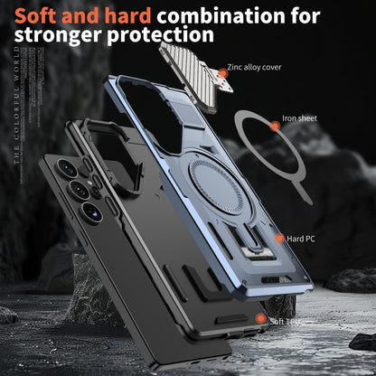 Shield Frame Holder MagSafe Phone Case, For Samsung Galaxy S24 Ultra 5G, For Samsung Galaxy S24+ 5G, For Samsung Galaxy S24 5G, For Samsung Galaxy S23 FE 5G, For Samsung Galaxy S23 Ultra 5G, For Samsung Galaxy S23+ 5G