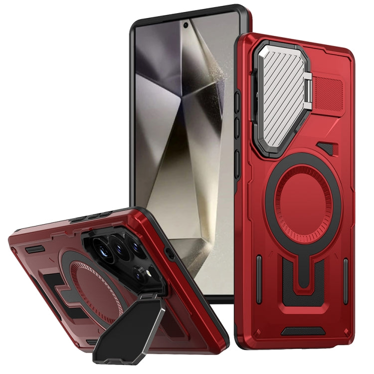 Shield Frame Holder MagSafe Phone Case, For Samsung Galaxy S24 Ultra 5G, For Samsung Galaxy S24+ 5G, For Samsung Galaxy S24 5G, For Samsung Galaxy S23 FE 5G, For Samsung Galaxy S23 Ultra 5G, For Samsung Galaxy S23+ 5G