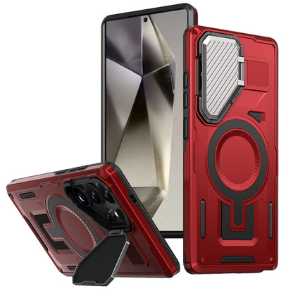 Shield Frame Holder MagSafe Phone Case, For Samsung Galaxy S24 Ultra 5G, For Samsung Galaxy S24+ 5G, For Samsung Galaxy S24 5G, For Samsung Galaxy S23 FE 5G, For Samsung Galaxy S23 Ultra 5G, For Samsung Galaxy S23+ 5G
