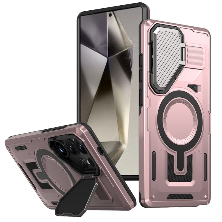 Shield Frame Holder MagSafe Phone Case, For Samsung Galaxy S24 Ultra 5G, For Samsung Galaxy S24+ 5G, For Samsung Galaxy S24 5G, For Samsung Galaxy S23 FE 5G, For Samsung Galaxy S23 Ultra 5G, For Samsung Galaxy S23+ 5G
