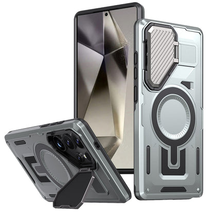 Shield Frame Holder MagSafe Phone Case, For Samsung Galaxy S24 Ultra 5G, For Samsung Galaxy S24+ 5G, For Samsung Galaxy S24 5G, For Samsung Galaxy S23 FE 5G, For Samsung Galaxy S23 Ultra 5G, For Samsung Galaxy S23+ 5G