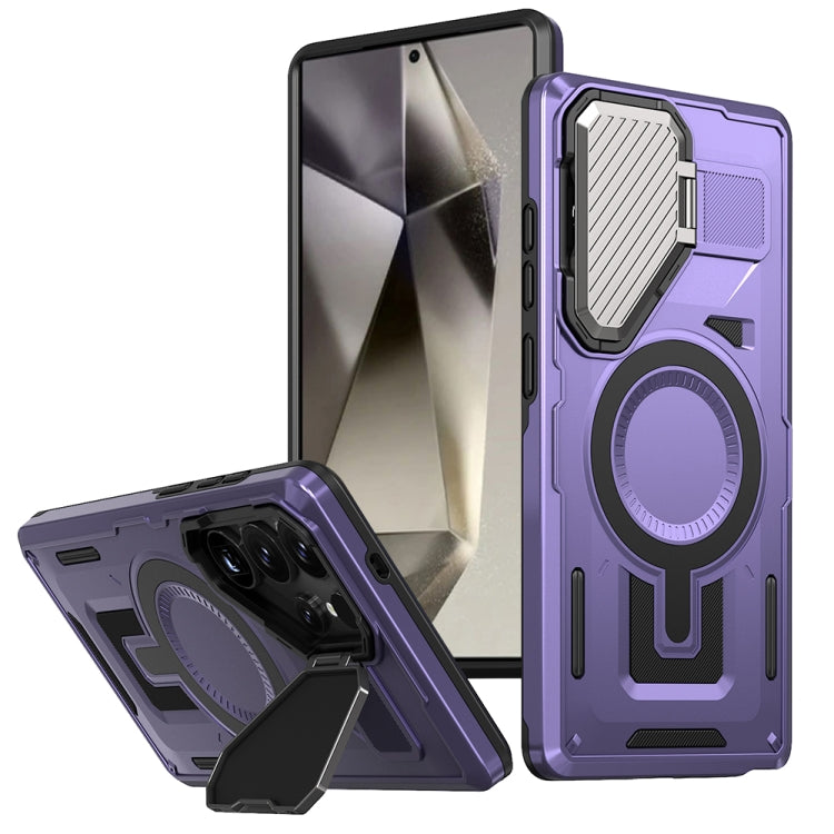 Shield Frame Holder MagSafe Phone Case, For Samsung Galaxy S24 Ultra 5G, For Samsung Galaxy S24+ 5G, For Samsung Galaxy S24 5G, For Samsung Galaxy S23 FE 5G, For Samsung Galaxy S23 Ultra 5G, For Samsung Galaxy S23+ 5G