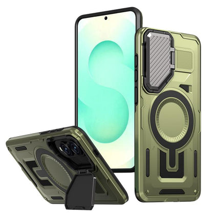 Shield Frame Holder MagSafe Phone Case, For Samsung Galaxy S26 Ultra 5G, For Samsung Galaxy S25 Edge 5G, For Samsung Galaxy S25 5G, For Samsung Galaxy S25+ 5G, For Samsung Galaxy S25 Ultra 5G, For Samsung Galaxy S24 FE 5G