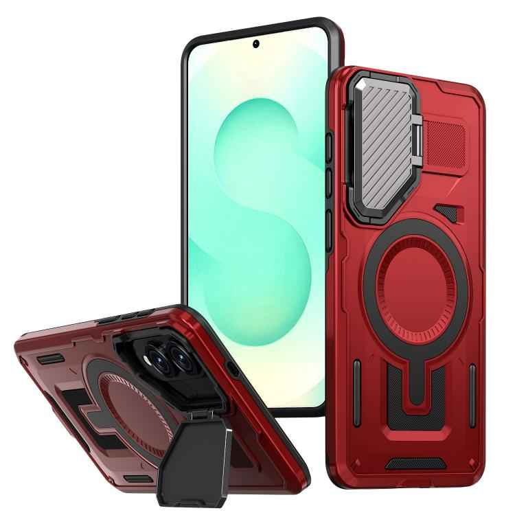 Shield Frame Holder MagSafe Phone Case, For Samsung Galaxy S26 Ultra 5G, For Samsung Galaxy S25 Edge 5G, For Samsung Galaxy S25 5G, For Samsung Galaxy S25+ 5G, For Samsung Galaxy S25 Ultra 5G, For Samsung Galaxy S24 FE 5G