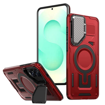 Shield Frame Holder MagSafe Phone Case, For Samsung Galaxy S26 Ultra 5G, For Samsung Galaxy S25 Edge 5G, For Samsung Galaxy S25 5G, For Samsung Galaxy S25+ 5G, For Samsung Galaxy S25 Ultra 5G, For Samsung Galaxy S24 FE 5G