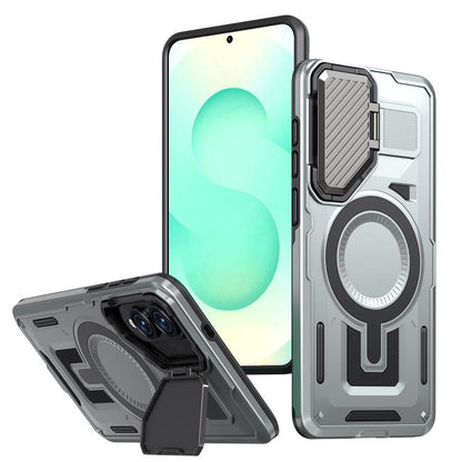 Shield Frame Holder MagSafe Phone Case, For Samsung Galaxy S26 Ultra 5G, For Samsung Galaxy S25 Edge 5G, For Samsung Galaxy S25 5G, For Samsung Galaxy S25+ 5G, For Samsung Galaxy S25 Ultra 5G, For Samsung Galaxy S24 FE 5G