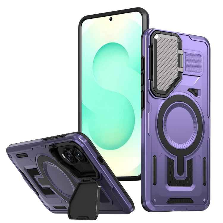 Shield Frame Holder MagSafe Phone Case, For Samsung Galaxy S26 Ultra 5G, For Samsung Galaxy S25 Edge 5G, For Samsung Galaxy S25 5G, For Samsung Galaxy S25+ 5G, For Samsung Galaxy S25 Ultra 5G, For Samsung Galaxy S24 FE 5G