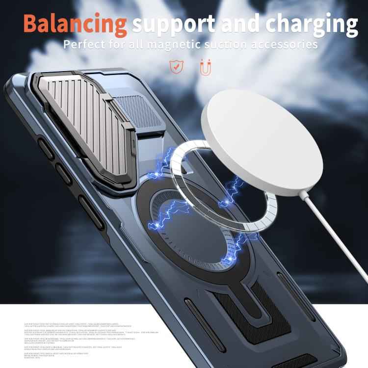 Shield Frame Holder MagSafe Phone Case, For Samsung Galaxy S26 Ultra 5G, For Samsung Galaxy S25 Edge 5G, For Samsung Galaxy S25 5G, For Samsung Galaxy S25+ 5G, For Samsung Galaxy S25 Ultra 5G, For Samsung Galaxy S24 FE 5G