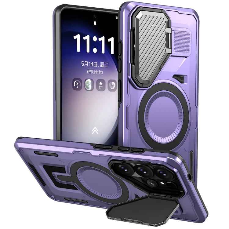 Shield Frame Holder MagSafe Phone Case, For Samsung Galaxy S26 Ultra 5G, For Samsung Galaxy S25 Edge 5G, For Samsung Galaxy S25 5G, For Samsung Galaxy S25+ 5G, For Samsung Galaxy S25 Ultra 5G, For Samsung Galaxy S24 FE 5G