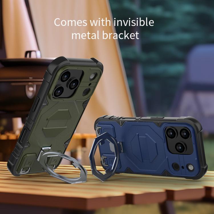 Camera Shield Armor MagSafe Holder Phone Case with Strap