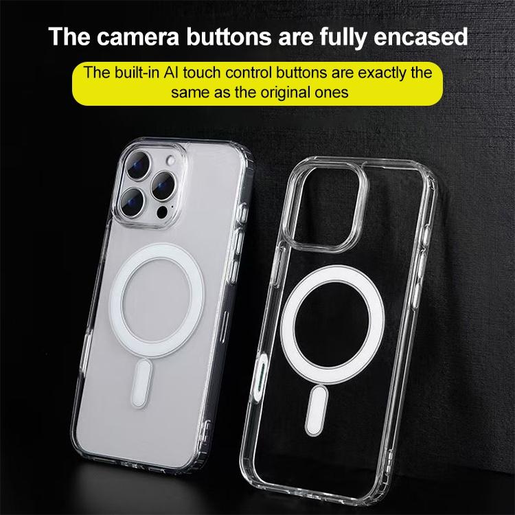 Camera Control AI Button Full Coverage MagSafe Magnetic Clear Phone Case