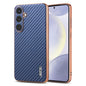 AZNS Electroplated Edge Carbon Fiber Texture Phone Case, For Galaxy S26 FE 5G, For Samsung Galaxy S26+ 5G, For Samsung Galaxy S26 Ultra 5G, For Samsung Galaxy S26 5G, For Samsung Galaxy S25 Edge 5G, For Samsung Galaxy S25 5G, For Samsung Galaxy S25+ 5G...