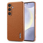 AZNS Electroplated Edge Carbon Fiber Texture Phone Case, For Galaxy S26 FE 5G, For Samsung Galaxy S26+ 5G, For Samsung Galaxy S26 Ultra 5G, For Samsung Galaxy S26 5G, For Samsung Galaxy S25 Edge 5G, For Samsung Galaxy S25 5G, For Samsung Galaxy S25+ 5G...