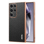 AZNS Electroplated Edge Carbon Fiber Texture Phone Case, For Galaxy S26 FE 5G, For Samsung Galaxy S26+ 5G, For Samsung Galaxy S26 Ultra 5G, For Samsung Galaxy S26 5G, For Samsung Galaxy S25 Edge 5G, For Samsung Galaxy S25 5G, For Samsung Galaxy S25+ 5G...