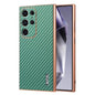 AZNS Electroplated Edge Carbon Fiber Texture Phone Case, For Galaxy S26 FE 5G, For Samsung Galaxy S26+ 5G, For Samsung Galaxy S26 Ultra 5G, For Samsung Galaxy S26 5G, For Samsung Galaxy S25 Edge 5G, For Samsung Galaxy S25 5G, For Samsung Galaxy S25+ 5G...