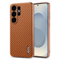 AZNS Electroplated Edge Carbon Fiber Texture Phone Case, For Galaxy S26 FE 5G, For Samsung Galaxy S26+ 5G, For Samsung Galaxy S26 Ultra 5G, For Samsung Galaxy S26 5G, For Samsung Galaxy S25 Edge 5G, For Samsung Galaxy S25 5G, For Samsung Galaxy S25+ 5G...