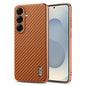 AZNS Electroplated Edge Carbon Fiber Texture Phone Case, For Galaxy S26 FE 5G, For Samsung Galaxy S26+ 5G, For Samsung Galaxy S26 Ultra 5G, For Samsung Galaxy S26 5G, For Samsung Galaxy S25 Edge 5G, For Samsung Galaxy S25 5G, For Samsung Galaxy S25+ 5G...