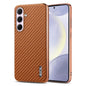 AZNS Electroplated Edge Carbon Fiber Texture Phone Case, For Galaxy S26 FE 5G, For Samsung Galaxy S26+ 5G, For Samsung Galaxy S26 Ultra 5G, For Samsung Galaxy S26 5G, For Samsung Galaxy S25 Edge 5G, For Samsung Galaxy S25 5G, For Samsung Galaxy S25+ 5G...