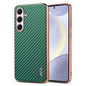 AZNS Electroplated Edge Carbon Fiber Texture Phone Case, For Galaxy S26 FE 5G, For Samsung Galaxy S26+ 5G, For Samsung Galaxy S26 Ultra 5G, For Samsung Galaxy S26 5G, For Samsung Galaxy S25 Edge 5G, For Samsung Galaxy S25 5G, For Samsung Galaxy S25+ 5G...