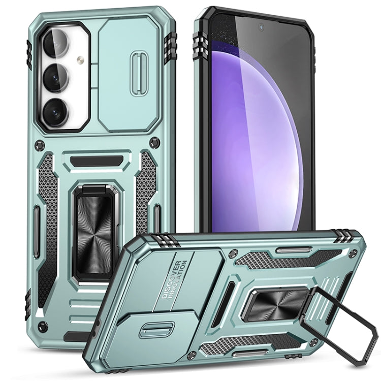 Armor PC Hybrid TPU Camera Shield Phone Case, For Samsung Galaxy S25 Ultra 5G, For Samsung Galaxy S24 FE 5G