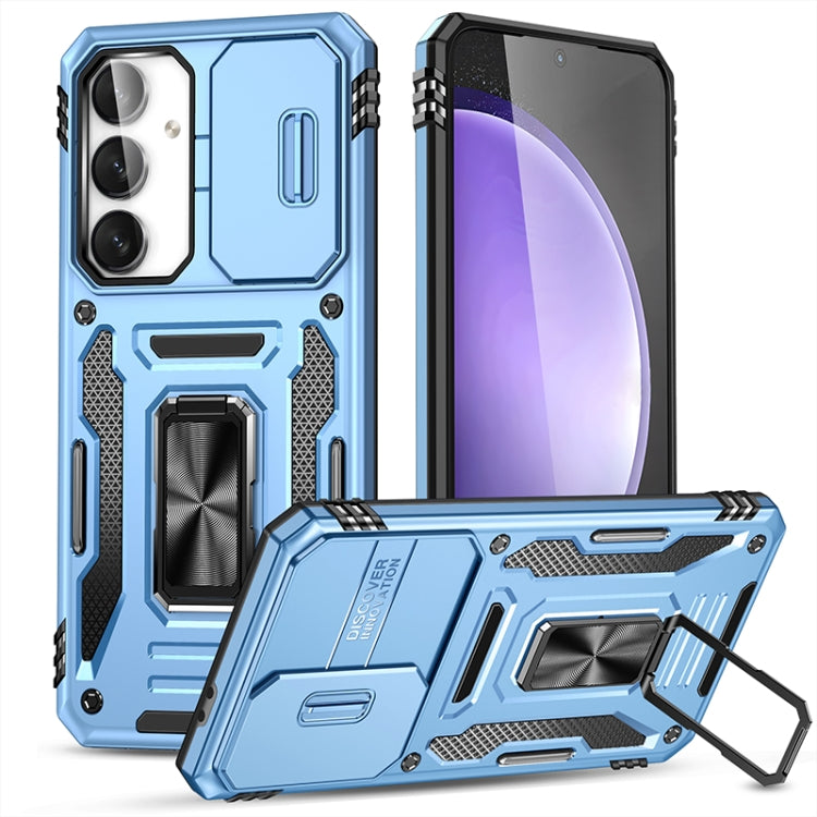 Armor PC Hybrid TPU Camera Shield Phone Case, For Samsung Galaxy S25 Ultra 5G, For Samsung Galaxy S24 FE 5G