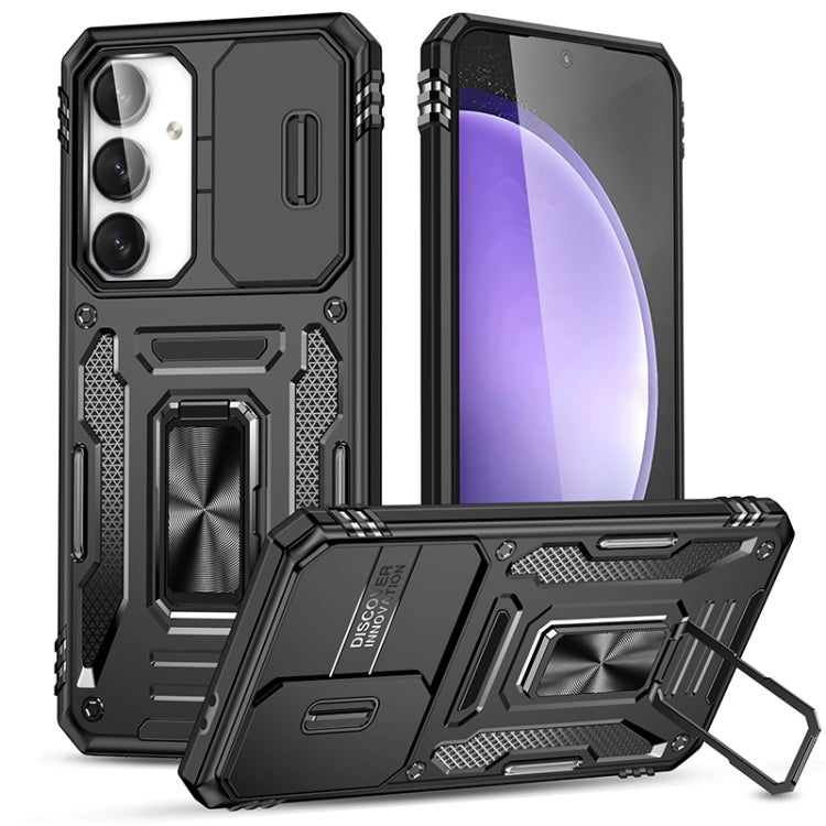 Armor PC Hybrid TPU Camera Shield Phone Case, For Samsung Galaxy S25 Ultra 5G, For Samsung Galaxy S24 FE 5G
