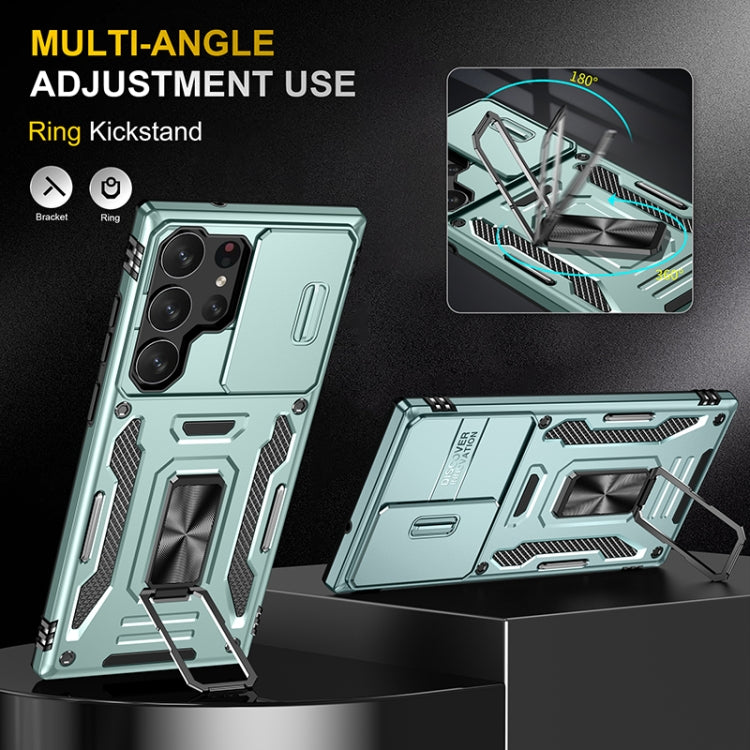 Armor PC Hybrid TPU Camera Shield Phone Case, For Samsung Galaxy S25 Ultra 5G, For Samsung Galaxy S24 FE 5G