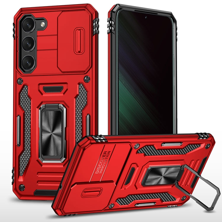 Armor PC Hybrid TPU Camera Shield Phone Case, For Samsung Galaxy S26 Ultra 5G, For Samsung Galaxy S26 5G, For Samsung Galaxy S25 FE 5G, For Samsung Galaxy S25 Edge 5G, For Samsung Galaxy S25 5G, For Samsung Galaxy S25+ 5G