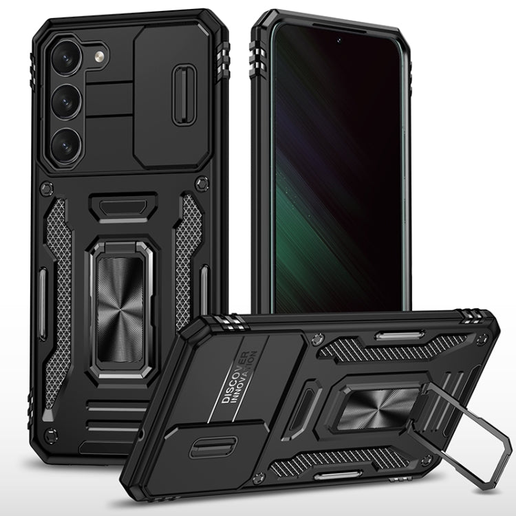 Armor PC Hybrid TPU Camera Shield Phone Case, For Samsung Galaxy S26 Ultra 5G, For Samsung Galaxy S26 5G, For Samsung Galaxy S25 FE 5G, For Samsung Galaxy S25 Edge 5G, For Samsung Galaxy S25 5G, For Samsung Galaxy S25+ 5G