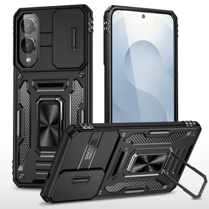 Armor PC Hybrid TPU Camera Shield Phone Case, For Samsung Galaxy S26 Ultra 5G, For Samsung Galaxy S26 5G, For Samsung Galaxy S25 FE 5G, For Samsung Galaxy S25 Edge 5G, For Samsung Galaxy S25 5G, For Samsung Galaxy S25+ 5G