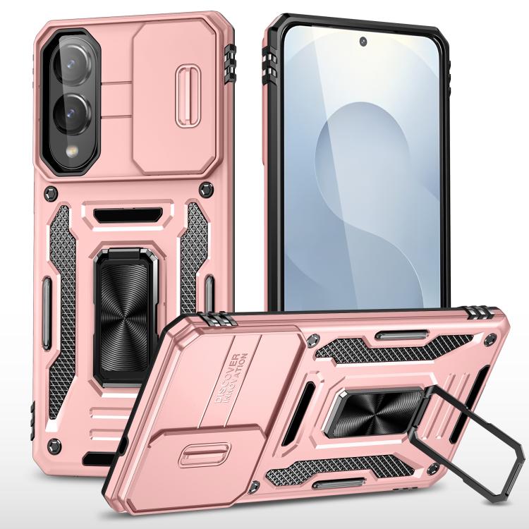 Armor PC Hybrid TPU Camera Shield Phone Case, For Samsung Galaxy S26 Ultra 5G, For Samsung Galaxy S26 5G, For Samsung Galaxy S25 FE 5G, For Samsung Galaxy S25 Edge 5G, For Samsung Galaxy S25 5G, For Samsung Galaxy S25+ 5G