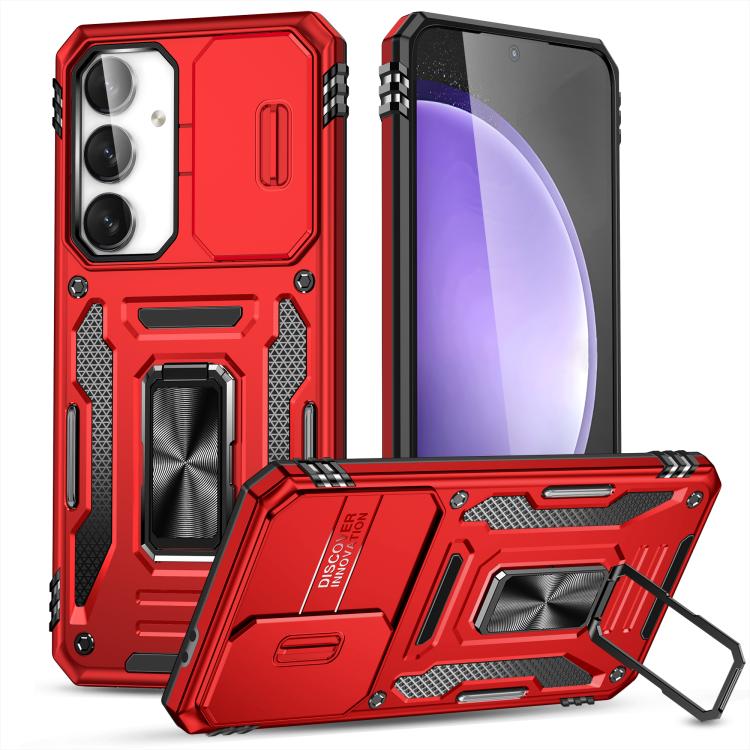 Armor PC Hybrid TPU Camera Shield Phone Case, For Samsung Galaxy S26 Ultra 5G, For Samsung Galaxy S26 5G, For Samsung Galaxy S25 FE 5G, For Samsung Galaxy S25 Edge 5G, For Samsung Galaxy S25 5G, For Samsung Galaxy S25+ 5G