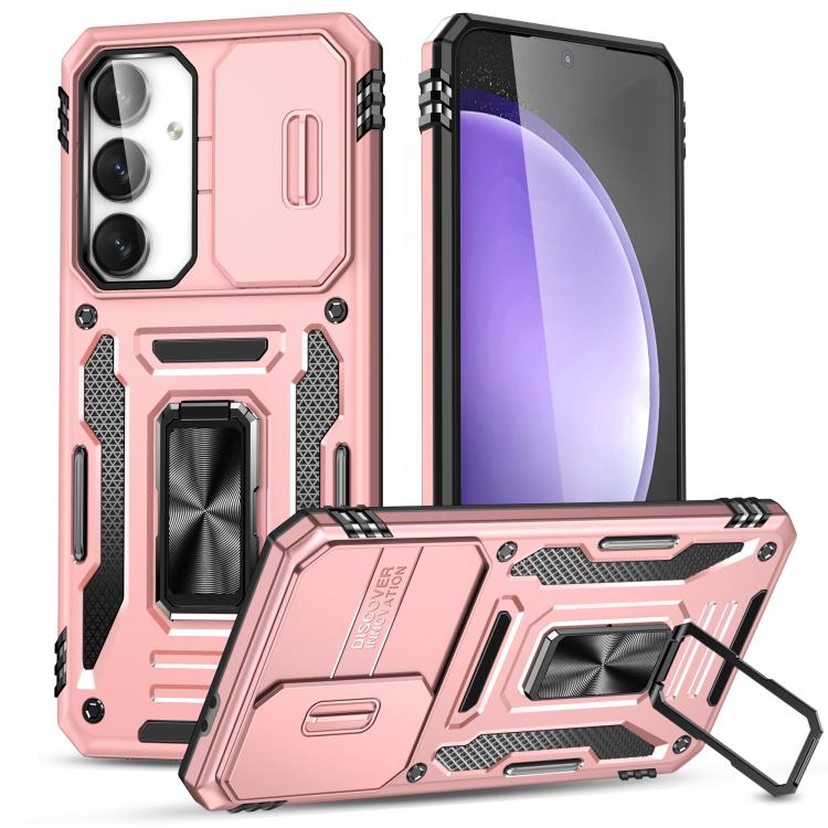 Armor PC Hybrid TPU Camera Shield Phone Case, For Samsung Galaxy S26 Ultra 5G, For Samsung Galaxy S26 5G, For Samsung Galaxy S25 FE 5G, For Samsung Galaxy S25 Edge 5G, For Samsung Galaxy S25 5G, For Samsung Galaxy S25+ 5G