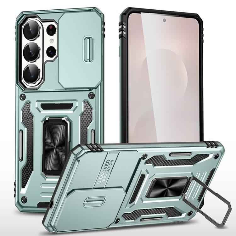 Armor PC Hybrid TPU Camera Shield Phone Case, For Samsung Galaxy S26 Ultra 5G, For Samsung Galaxy S26 5G, For Samsung Galaxy S25 FE 5G, For Samsung Galaxy S25 Edge 5G, For Samsung Galaxy S25 5G, For Samsung Galaxy S25+ 5G